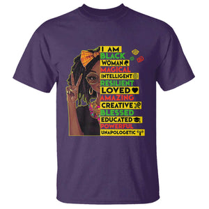 I Am Black Woman T Shirt Locd African American Pride Black History Month TS02 Purple Print Your Wear