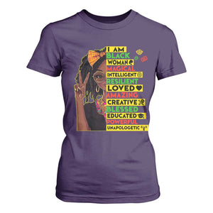 I Am Black Woman T Shirt For Women Locd African American Pride Black History Month TS02 Purple Print Your Wear