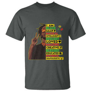 I Am Black Man T Shirt Cool Locd African American Pride Black History Month TS02 Dark Heather Print Your Wear