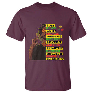 I Am Black Man T Shirt Cool Locd African American Pride Black History Month TS02 Maroon Print Your Wear
