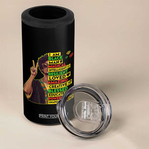 I Am Black Woman 4 in 1 Can Cooler Tumbler Afro African American Pride Black History Month TS02 Print Your Wear