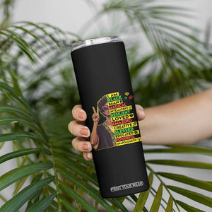 I Am Black Woman Skinny Tumbler Afro African American Pride Black History Month TS02 Print Your Wear