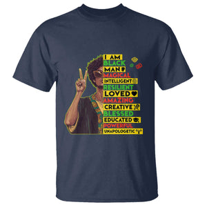 I Am Black Woman T Shirt Afro African American Pride Black History Month TS02 Navy Print Your Wear