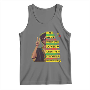 I Am Black Woman Tank Top Afro African American Pride Black History Month TS02 Black Heather Print Your Wear