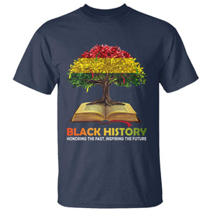 Black History Month T Shirt Honoring The Past Inspiring The Future African American Roots Pride TS02 Navy Print Your Wear