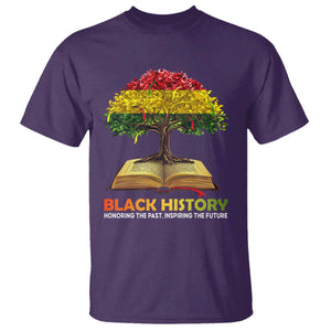 Black History Month T Shirt Honoring The Past Inspiring The Future African American Roots Pride TS02 Purple Print Your Wear