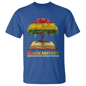 Black History Month T Shirt Honoring The Past Inspiring The Future African American Roots Pride TS02 Royal Blue Print Your Wear