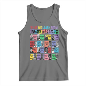 What We Learn From Black History Tank Top Black Civil Rights Leaders TS02 Black Heather Print Your Wear