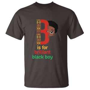 Black History Month Boy T Shirt B Is For Brilliant HBCU Education TS02 Dark Chocolate Print Your Wear