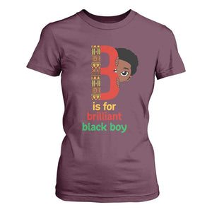 Black History Month Boy T Shirt For Women B Is For Brilliant HBCU Education TS02 Maroon Print Your Wear