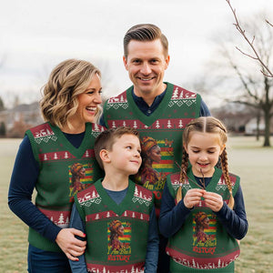 I Am Black History V-Neck Knit Sweater Vest African American Pride Woman TS02 Red Green Print Your Wear