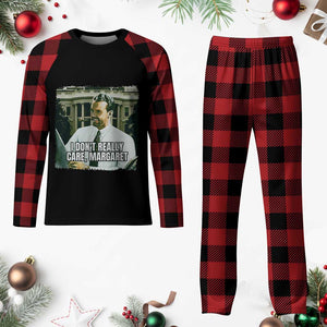 Funny JD Vance Interview Meme Plaid Pajama Set I Don't Really Care Margaret TS02 Buffalo Plaid Print Your Wear