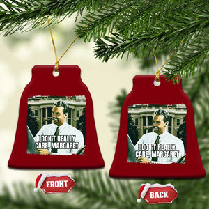 Funny JD Vance Interview Meme Ceramic Ornament I Don't Really Care Margaret TS02 Print Your Wear