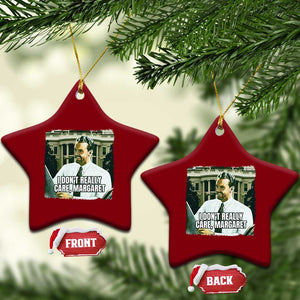 Funny JD Vance Interview Meme Ceramic Ornament I Don't Really Care Margaret TS02 Print Your Wear