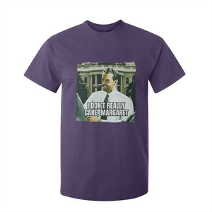Funny JD Vance Interview Meme T Shirt For Kid I Don't Really Care Margaret TS02 Purple Print Your Wear
