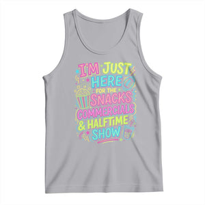 I'm Just Here for The Snacks Commercials Halftime Show Tank Top Funny Game Day Neon Style TS02 Athletic Heather Print Your Wear