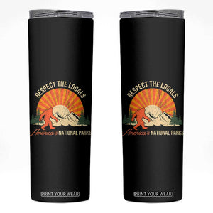 Respect The Locals Skinny Tumbler America's National Parks Vintage Bigfoot TS02 Black Print Your Wear
