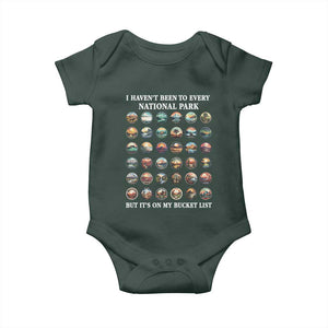 National Parks Bucket List Baby Onesie I Haven't Been To Wishlist TS02 Print Your Wear