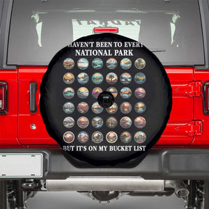 National Parks Bucket List Spare Tire Cover I Haven't Been To Wishlist TS02 Black Print Your Wear