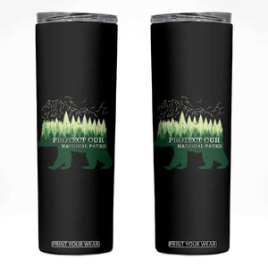 Protect Our Parks National Park Skinny Tumbler Bear Hiking Nature TS02 Black Print Your Wear