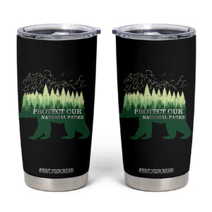 Protect Our Parks National Park Tumbler Cup Bear Hiking Nature TS02 Black Print Your Wear