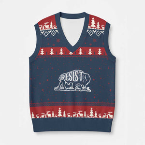 Protect Our National Parks V-Neck Knit Sweater Vest Bison Wildlife Resist TS02 Navy Red Print Your Wear