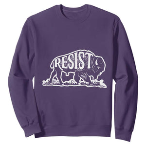 Protect Our National Parks Sweatshirt Bison Wildlife Resist TS02 Purple Print Your Wear