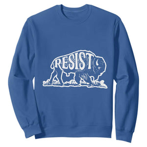 Protect Our National Parks Sweatshirt Bison Wildlife Resist TS02 Royal Blue Print Your Wear