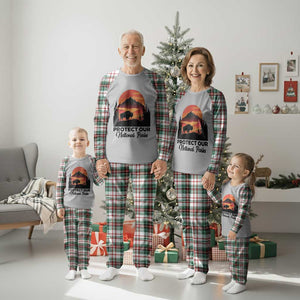 Protect Our National Parks Plaid Pajama Set Bison Buffalo Vintage Graphic TS02 Christmas Plaid Print Your Wear