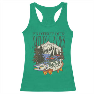 Protect Our National Parks Racerback Tank Top Wildlife Fishing Outdoor Adventure Retro TS02 Irish Green Print Your Wear