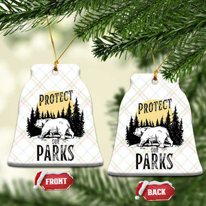 Protect Our Parks Ceramic Ornament Retro Bear Forest Nature Graphic TS02 Print Your Wear
