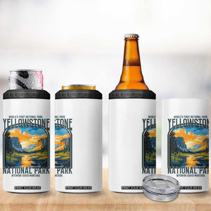 Yellowstone National Park 4 in 1 Can Cooler Tumbler Worlds First NP Retro Vintage Graphic TS02 Print Your Wear