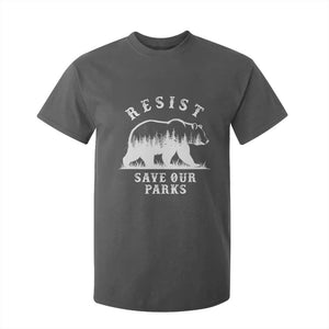 Resist Save Our Parks T Shirt For Kid Bear US National Parks Wildlife Nature TS02 Dark Heather Print Your Wear