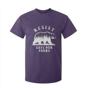 Resist Save Our Parks T Shirt For Kid Bear US National Parks Wildlife Nature TS02 Purple Print Your Wear