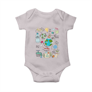 Save The Planet Baby Onesie Earth Day Protect Nature Environmental Recycling TS02 Ice Gray Print Your Wear