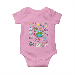 Save The Planet Baby Onesie Earth Day Protect Nature Environmental Recycling TS02 Light Pink Print Your Wear