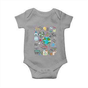 Save The Planet Baby Onesie Earth Day Protect Nature Environmental Recycling TS02 Sport Gray Print Your Wear