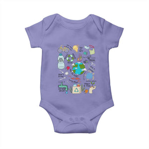 Save The Planet Baby Onesie Earth Day Protect Nature Environmental Recycling TS02 Violet Print Your Wear