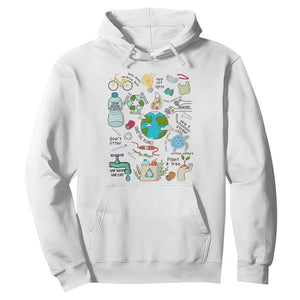 Save The Planet Hoodie Earth Day Protect Nature Environmental Recycling TS02 White Print Your Wear