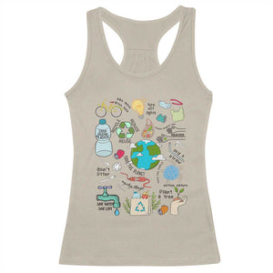 Save The Planet Racerback Tank Top Earth Day Protect Nature Environmental Recycling TS02 Sand Print Your Wear