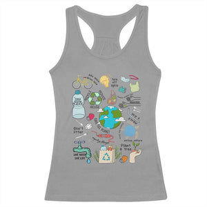 Save The Planet Racerback Tank Top Earth Day Protect Nature Environmental Recycling TS02 Sport Gray Print Your Wear