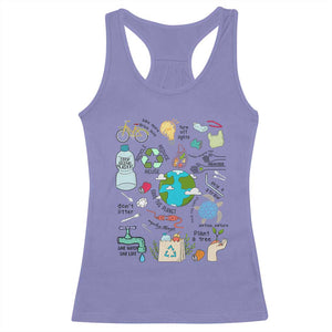 Save The Planet Racerback Tank Top Earth Day Protect Nature Environmental Recycling TS02 Violet Print Your Wear
