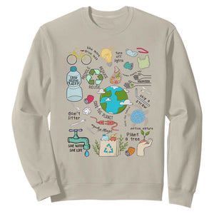 Save The Planet Sweatshirt Earth Day Protect Nature Environmental Recycling TS02 Sand Print Your Wear