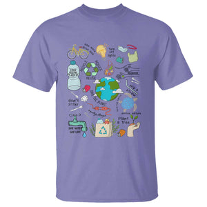 Save The Planet T Shirt Earth Day Protect Nature Environmental Recycling TS02 Violet Print Your Wear