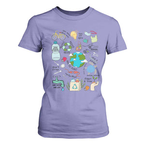 Save The Planet T Shirt For Women Earth Day Protect Nature Environmental Recycling TS02 Violet Print Your Wear