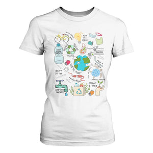 Save The Planet T Shirt For Women Earth Day Protect Nature Environmental Recycling TS02 White Print Your Wear