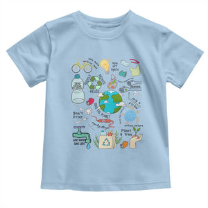 Save The Planet Toddler T Shirt Earth Day Protect Nature Environmental Recycling TS02 Light Blue Print Your Wear