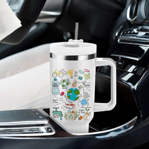 Save The Planet Tumbler With Handle Earth Day Protect Nature Environmental Recycling TS02 Print Your Wear