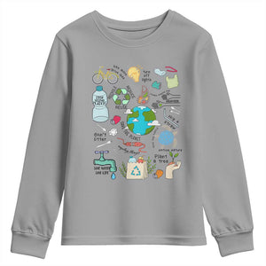 Save The Planet Youth Sweatshirt Earth Day Protect Nature Environmental Recycling TS02 Sport Gray Print Your Wear