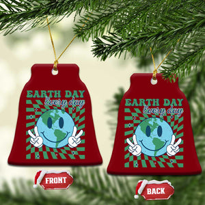 Earth Day Everyday Ceramic Ornament Smile Face Hippie Planet Anniversary TS02 Print Your Wear